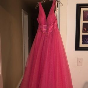 Sheer Polka Dot Chiffon Dress